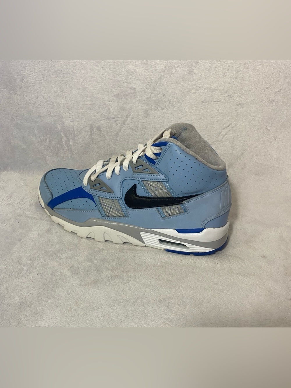 Nike Air Men's Trainer SC High Kansas City Royals Bo Sneakers Lt Blue Size 10